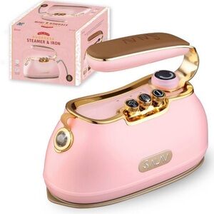 Pink and Gold DuoPress Steamer & Iron
